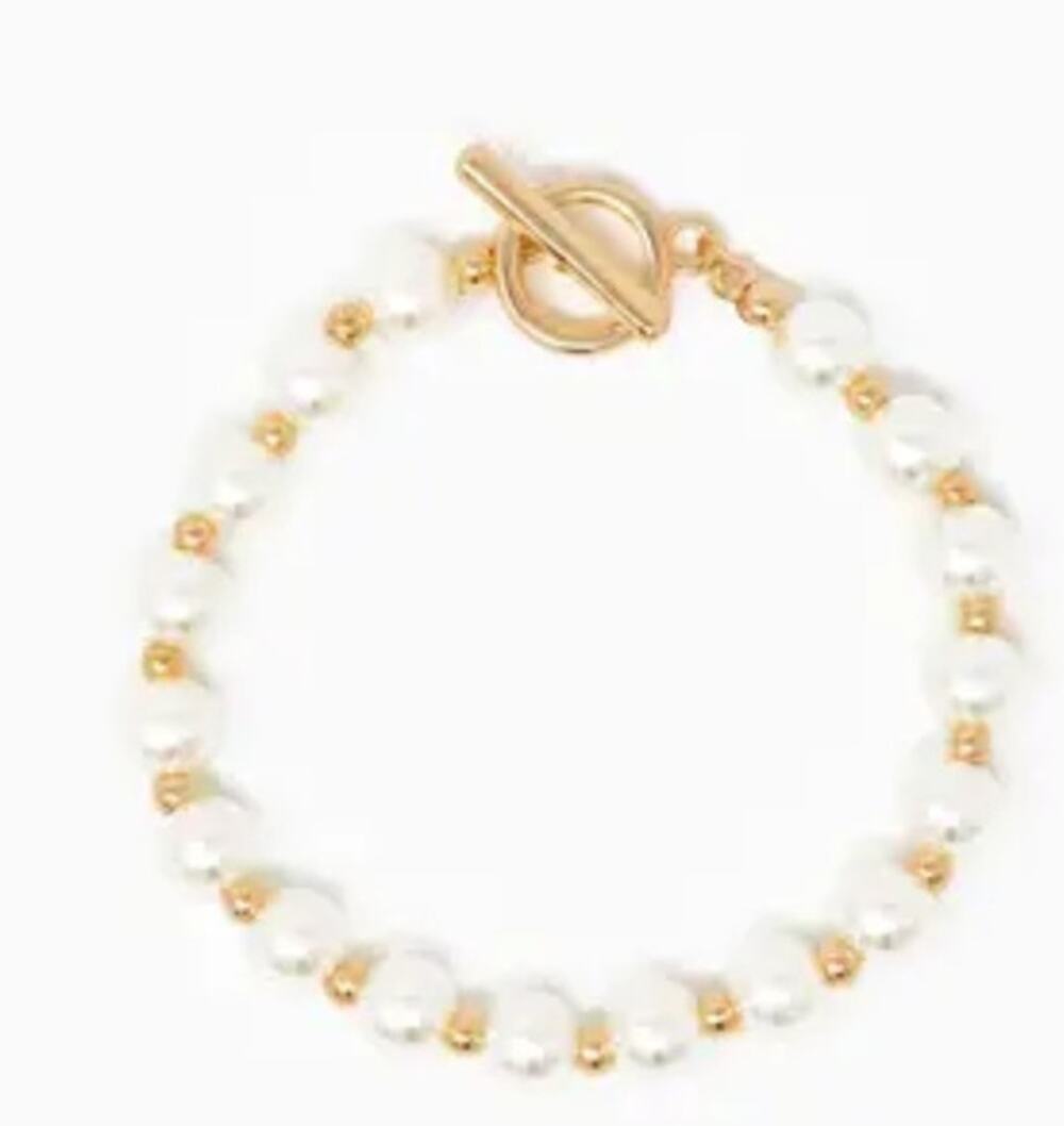 Mixed Pattern Acrylic Pearl Toggle Braclet